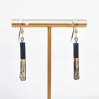 Porcelain Bar Earrings – Black and Birch