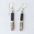 Porcelain Bar Earrings – Black and Birch