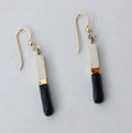 Porcelain Bar Earrings – Black and White
