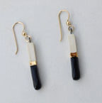 Porcelain Bar Earrings – Black and White