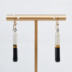 Porcelain Bar Earrings – Black and White