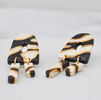 Black Swirl Dangle Earrings