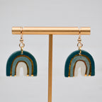 Color Arc Earrings – Blue Green