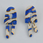 Blue Swirl Dangle Earrings