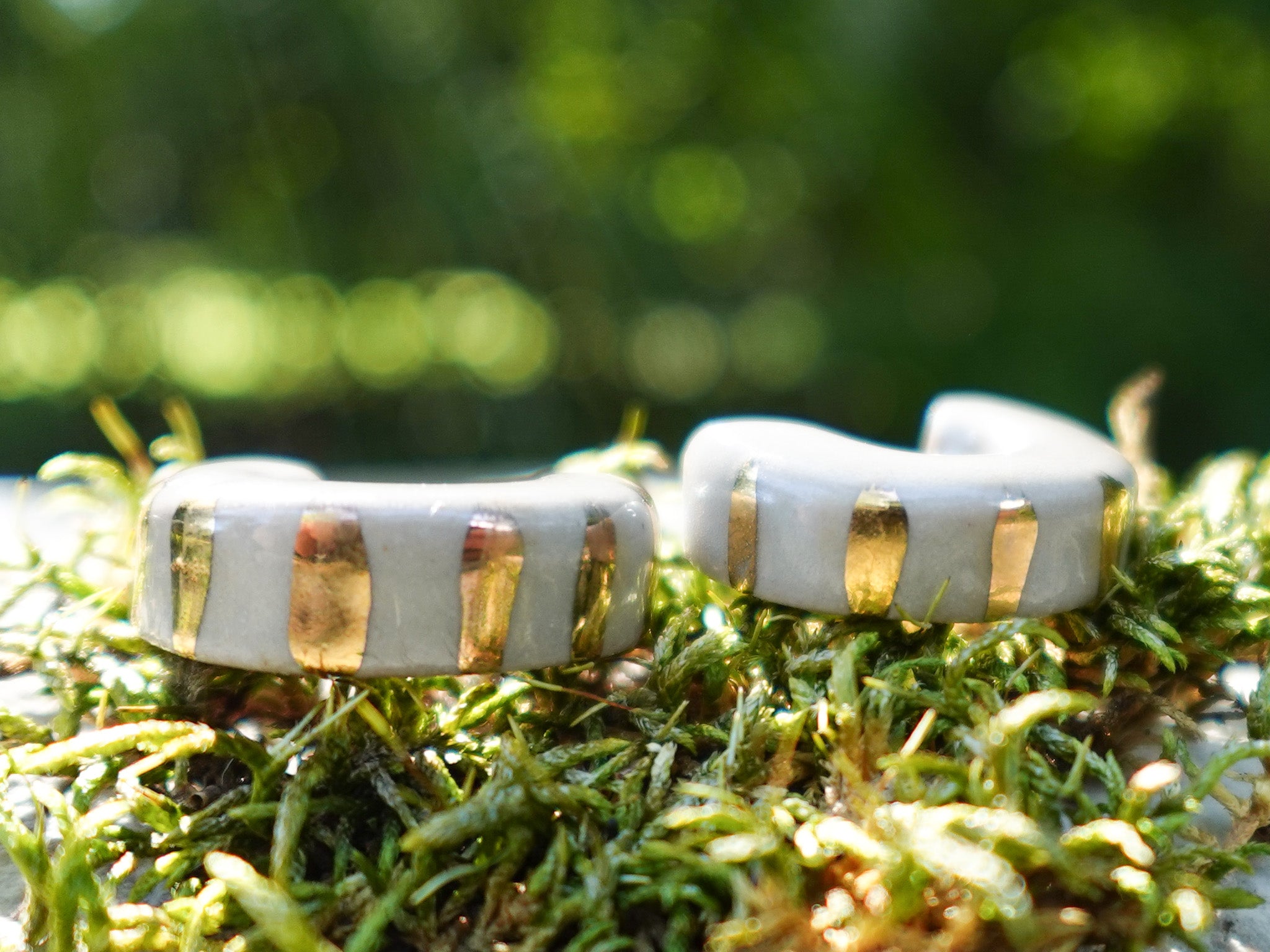 Radiant Hoops in Stone