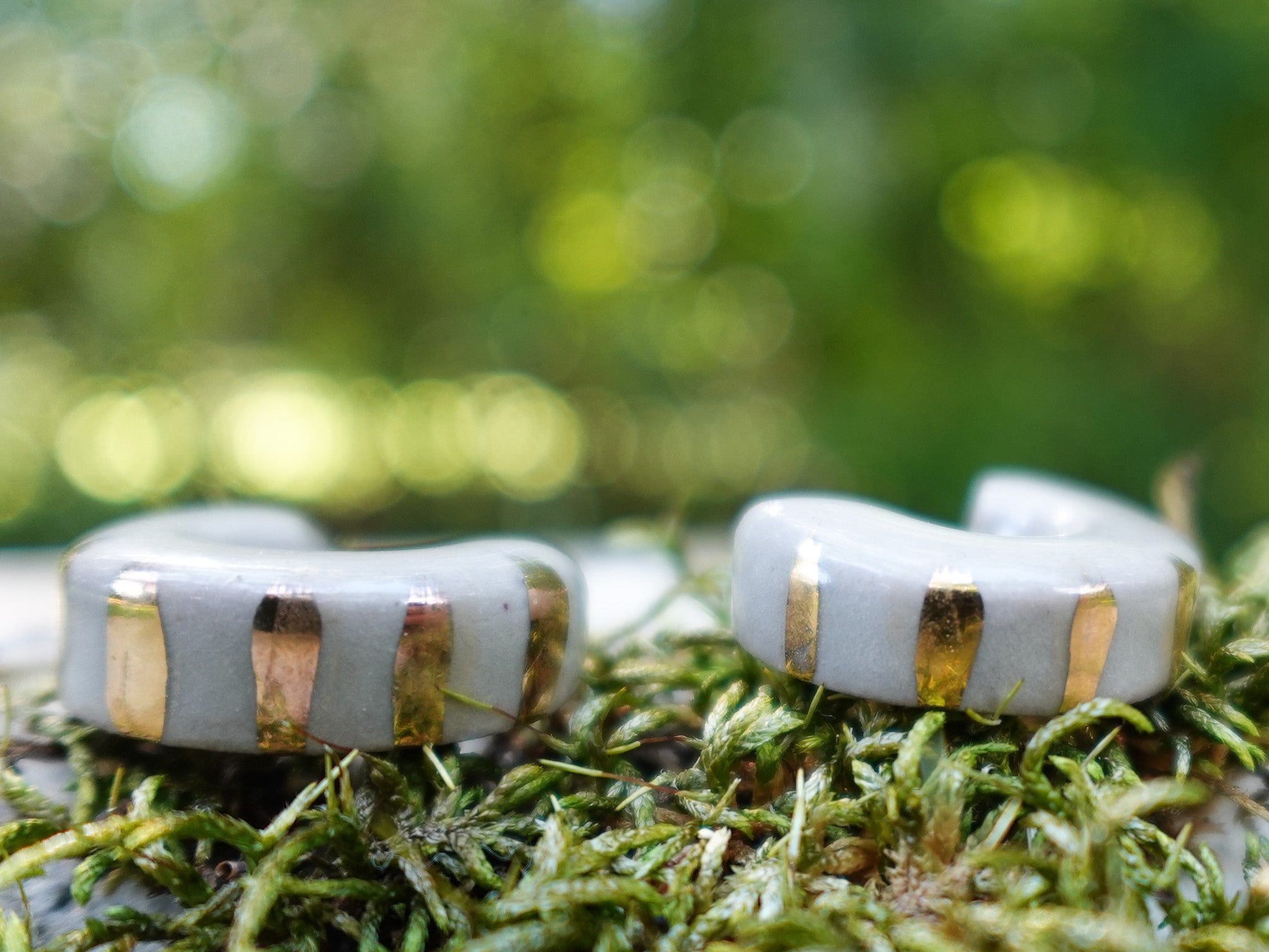 Radiant Hoops in Stone