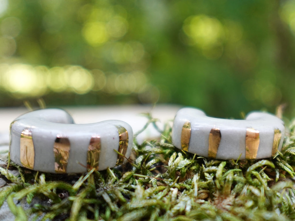 Radiant Hoops in Stone