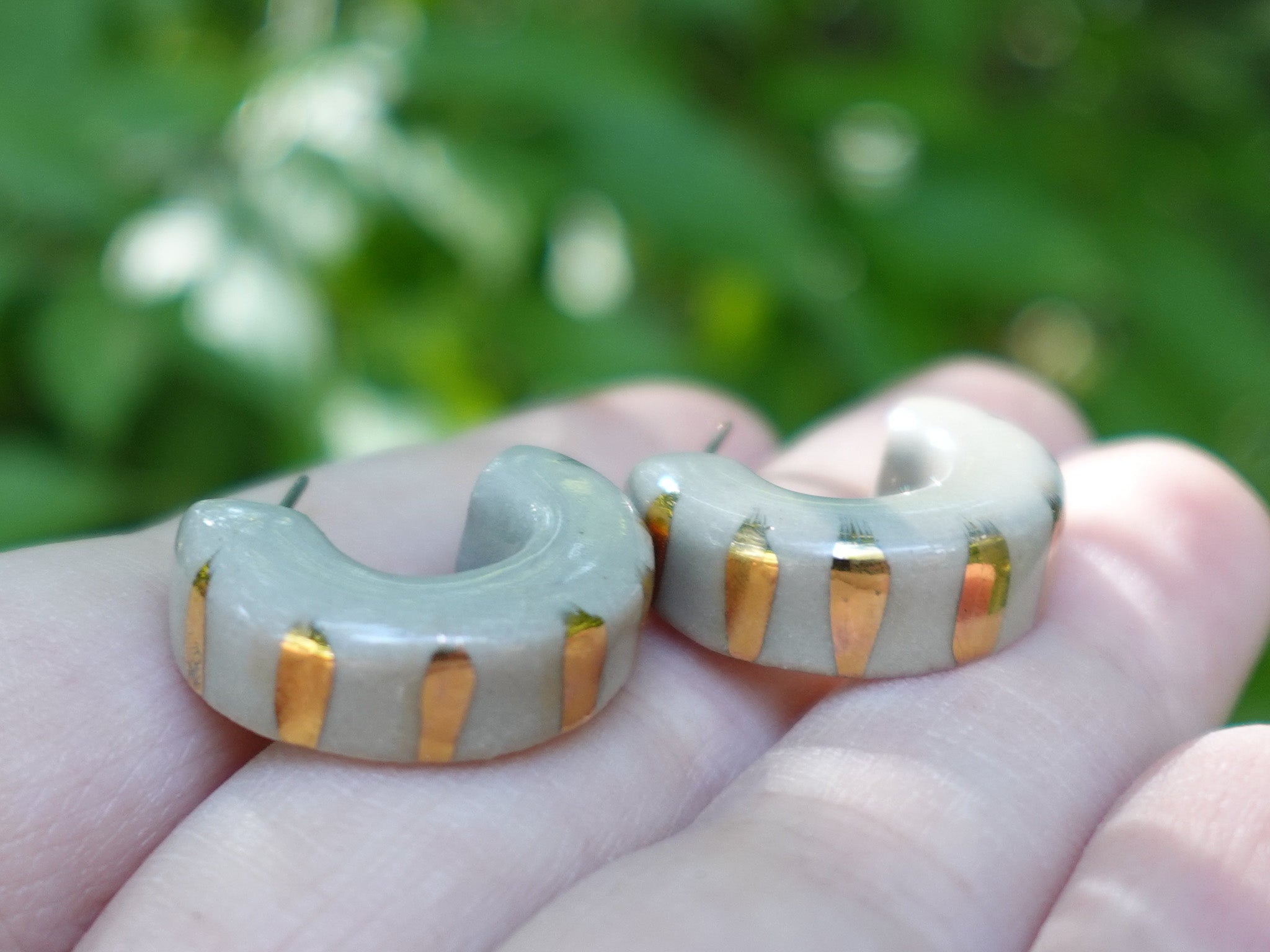 Radiant Hoops in Stone