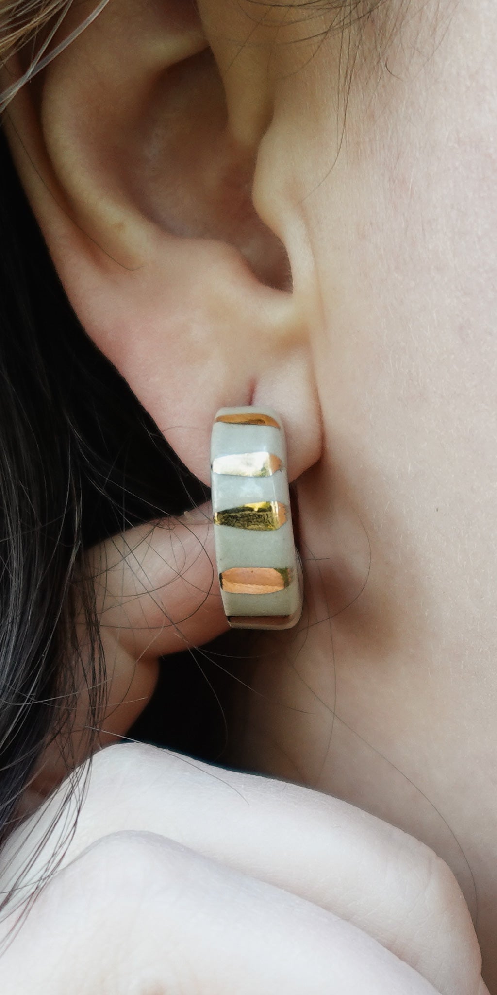 Radiant Hoops in Stone