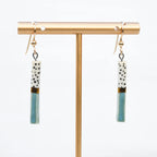 Porcelain Bar Earrings – Dotted Sky Blue