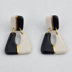Mod Drop Earrings – Black and White