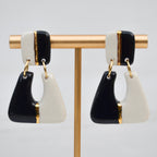 Mod Drop Earrings – Black and White