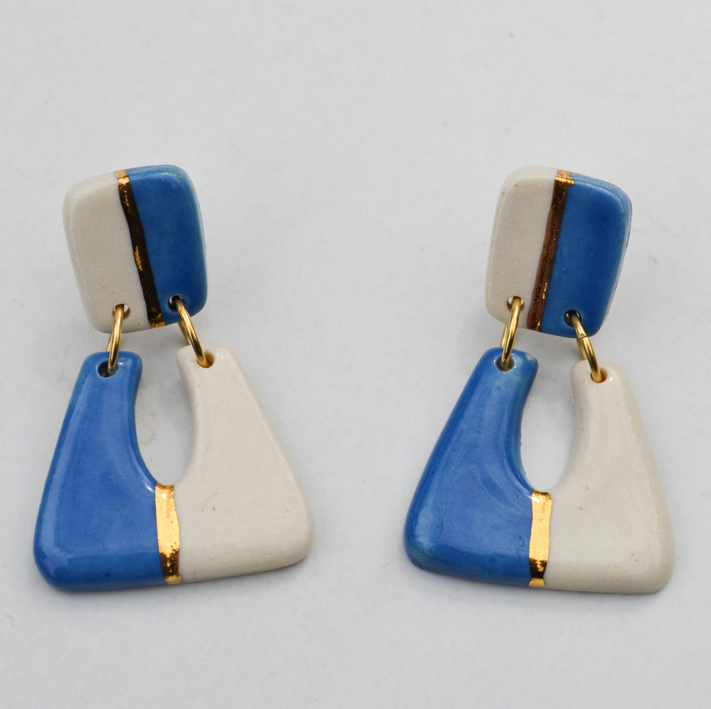 Mod Drop Earrings – Blue
