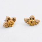 Peachy Tan Flower Studs