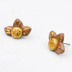 Light Terracotta Flower Studs