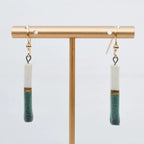 Porcelain Bar Earrings – Sage Green